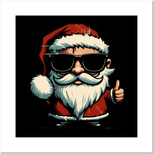 Funny Trendy Santa Claus Retro Posters and Art